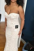 This dress was my absolute fave. I picked one and went back to get this. Even though I loved it. Again I couldn't get. I will be having a courthouse wedding and this dress Is too over the top. It would be perfect for 100+ ceremony. It is indeed a beautiful dress you will not be disappointed - Brittany D.