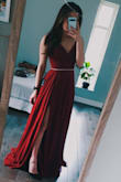 In love with this dress! When putting on was very worried, because I am short and curvy. But it fit amazingly! Perfect color, good quality, feels and looks great! - Alina P.