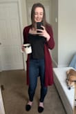 Love this cami! It is perfect to pair with a cardigan for work or wear by itself when you're OOF. It has a nice sheen to it, but it's not so shiny that it looks like Poot quality fabric. An XS JUST fits me, but I sized down so that it wouldn't be so flowy. Overall, really glad I bought it - and definitely glad I found it on sale! Lulus has great site wide sales every now and then (and they generally restock popular items like this) so I'd watch for when you can get it on sale!

Check out @littlebitsylish for more reviews and cute but affordable finds! - Laura W.