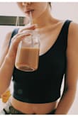 I've been looking to invest in more staple items and this one is definitely one of them! The material is thick enough that I don't wear a bra when I'm at home, but I'll still wear one when I go out. I ordered XS/S and it's a little tight around the underarm area though. - Kat Y.