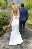 We had to postpone our wedding due to the pandemic and my original dress was at the fitters without the alterations finalized. I ordered this dress online for our socially distanced elopement and it fit amazing, was so comfortable, and made me feel amazing. Thank you Lulus for helping to make our day so special! - Amanda D.