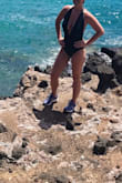 I ordered this in hopes of hiding some of my tummy on vacation. and it was perfect. I felt so comfortable in it and sexy at the same time. Note: It's not baggy like on the model unless you are really slim. - Sarah M.