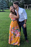 Wore this to a wedding in July and it was perfect. The fabric is a little heavy but the leg slit helped it not be too hot. It is definitely very long, even with my 4 inch heels on it was a little long on me but everything else fit true to size. - Alanna C.