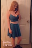 This is the softest material ever, it's so comfortable. It does wrinkle easy as some of the other reviews stated but it looks fantastic and you can wear the top with jeans, or the skirt with a different top and it looks fantastic. I could put a sandwich in the left pocket and wings in the right. I was caught off guard because my jeans don't even have pockets. Enjoy my bad quality Snapchat photo with a filter on it.
Be sure to hand wash your outfit! - Winter B.