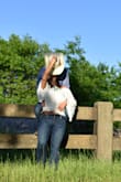I wore this for our engagement photos and it became some of my favorite pictures in this shirt. - Morgan C.