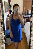 I love this dress! It looks exactly like the photo and fits me perfectly. It is going to be a great summer dress! The length is great too with it not being short on me. It did come very wrinkly so I will have to iron it. There is an inner lining to the dress which is great. The only thing is, I do not think this dress is worth the $60 because the material seems to be very cheap and thin. Without that inner lining, the dress would be sheer. I still love it but price does not match quality so I am glad I used a coupon on this item. - Danielle
