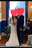 I couldn't have wished for a better dress to wear to get married! And only for ~$100, just an amazing deal as it fit PERFECTLY and needed no alterations. I was a bit bugged at first that the front (and train) was a bit long, but that's just me not being used to gowns and trains and I'm glad that I didn't get it altered because I needed the excess so that we could flower the train to get it looking so pretty in photos.

I ordered 4 white wedding dresses initially from Lulu's as I wasn't sure which would fit my body best (I have very wide shoulders, torso and most dresses are not flattering) so out of those 4, this Rosetta was the winner! I LOVE the fact that Lulus offers a 10 day free return policy because I did return 2 dresses immediately before the 7 day policy, and eventually before the 30 day policy I returned the 3rd one because I was on the fence about it but ultimately landed with the Rosetta. 

I can't thank Lulus enough for sourcing such an affordable and beautiful dress - THANK YOU! - Nancy N.