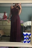 I was skeptical ordering this dress but it came out great!! The material is nice, it looks very flattering on me, and the color is vibrant :) I usually wear a medium but got a size up in this dress because I'm tall and dresses tend to be short on me. The length is great, a little longer than expected! Overall, can't wait to wear this in my friends wedding and any other future events!! - Elaina S.
