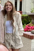 They run a little loose; size XS was perfect and I usually wear a S. They're so comfy and a good material! - Caroline L.