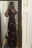 I am so pleased with this dress.  It is made of a very high quality material - light-weight but not at all cheap feeling.  The wrap-around style, the sleeves, the length - everything about it is elegant and feminine. - Stormie A.