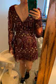 I absolutely love the style of this dress, I'm obsessed with fringe! I wanted to love the fit of this dress, but I didn't. I wanted it to fit more of a bodycon dress, but it fit more of a shift dress. I can't tell if it was still too big, or how the dress was supposed to fit. I ended up returning. - Morgan M.