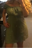 just tried it on. It's super cute and the color is so feminine and pretty! 4 stars because I'm not exactly crazy about how it fit on me. It fit true to size but felt it looked a little short on me with my thicker thighs. Not necessarily a dealbreaker though. - Olivia L.