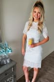 I wore this dress for Easter and absolutely love it.  Such a pretty lace and color of mint. - Kelly M.