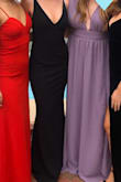 Such a gorgeous dress-I bought it for my sorority formal. Very chic and the perfect black dress. It was tight-fitting but not too tight by any means. Great quality! - Katie M.