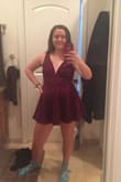 The chest area is very structured so you don't have to worry about a bra or anything falling out. Felt super comfortable as well! Only thing that was a bit of a surprise was that the skirt of the dress itself was a little more prominent than I thought it would be, but I definitely still like it! - Rebecca A.