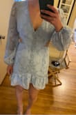 Absolutely love this dress. Because the dress is on the shorter side the sleeves balance out the dress perfectly. I am more of an athletic build (broad shoulders, bigger butt) and this dress fits me perfectly. The blue is gorgeous and now I want to order the white for such an awesome price! - Chelsea C.