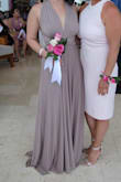 Wore it as a bridesmaid's dress and it's amazing. It is a heavier fabric and it was a destination wedding so it was a bit hot. But I love this dress. - Ashley W.