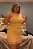 Got the dress for my friends wedding! Love the fit didn't realize it was a little see through at the bottom so just need to get different colored underwear. Otherwise love the style and the fit! - Brittany B.