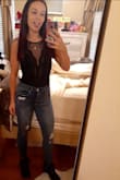 I love the thickness of this material. The bottoms hit your hips just right without leaving that awkward gap above your jeans and compliment every curve. After quarantine I'll be wearing this out for a date night. Best picture I have so far but don't hesitate to buy this bodysuit! - Lindsay R.