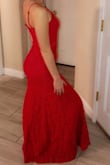 This dress was absolutely gorgeous. The fit of it was so flattering and the ladies was beautiful especially on the legs lit. I was so excited to wear this dress to my prom but unfortunately did not get to but I would for sure recommend this beautiful dress. - Gabby G.