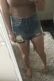 I loved this shorts until I put them on.  First stuck my hand in the right pocket to smooth it out and the strings covering the pocket completely broke apart.  EVEN WORSE, I started walking to the mirror to look at it, and the whole bottom jean portion under the pocket on the left side of the shorts COMPLETELY RIPPED OFF AND NOW IS JUST HANGING THERE (VIEW THE PICTURE).  Lulus usually has good quality but these shorts are terrible and completely wasted me out of  approximately $50.  DON'T BUY - Kristin S.
