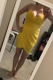 I bought for my bachelorette party in Vegas this summer! From the color to the way it covers my tummy, it will be awesome! No complaints at all! I will be dancing in this dress so I will expect it to come up a little bit but when I bent over it wasn't even that my biscuits were showing! - Danielle B.