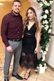Dress was beautiful, perfect on small bust but a little small around waist & hip area. Overall fit was great but I would go a size up. - Natalie V.
