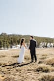 I bought this dress for my mountain elopement after my wedding was cancelled due to COVID, and it was great! I loved the flow-y nature to it and the lace at the top really adds to the beauty of it. The only thing I would say is for us shorter girls- it's really long. I had 3 inch heels on and it was still too long. I couldn't get it hemmed due to COVID closures, which wasn't a huge deal for our situation, but will definitely get it hemmed in the future for my rescheduled wedding time frame! - Ciara B.