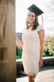 I ordered this dress in white for my graduation pics (was going to wear it to actual graduation too before it got cancelled), and it was even better than expected! The lace is beautiful, and the open back is my favorite part. The fabric is thick enough that I didn't have to wear a bra so the back could be fully shown and it had plenty of support. I got tons of compliments on this dress! - Pareesa B.