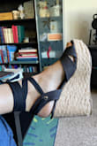 First of all, customer service is really nice. I accidentally ordered natural and they easily switched it to the black I wanted. Then, I was really pleasantly surprised when the shoes came. They're very cute, light, and much comfier than I expected - there's even a little padding to the footbed! I'm glad I read reviews though - they really just run big. I am always a 10, but got a 9, and they're perfect - including that the heel piece fits me properly instead of being loose like a lot of people experienced. - Leisa S.