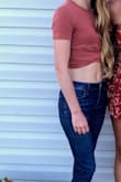 Fabric is super stretchy and comfy. I'm pretty fair-skinned but the color didn't wash me out like I thought it might. Highly recommend! - Charlotte G.