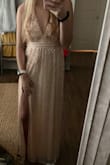 This dress was very cute but very see-through. Was more peachy than blush however. Fit well. - Emily H.