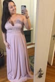 This dress fit great! I love that the straps are adjustable! I am short and did have to have it shortened, but that's normal for me. I caught this adorable dress on sale & it was totally worth it. - Lindsay C.
