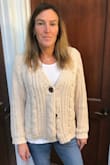 It looks heavy but, it's knitted very loosely so air gets in for a comfortable spring or fall day. Very soft too. - Theresa B.