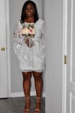 I loved this dress! I wore it for my wedding ceremony since our plans changed! It fit a little big but I ordered the XL because I wasn't sure how it would fit despite the reviews.it was comfortable enough to Wear all day. - Maureen M.