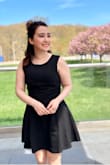 This black skater dress is one of the most regal dresses I've ever worn! So in love with the backless lace detail and I can't wait to wear it to cocktail parties! - Jennifer S.