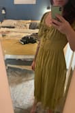 Wanted to love this dress so badly! The color is amazing but the bust is an issue. Doesn't fit well and is not flattering / offers no support. Probably going to return. - Michaela Z.