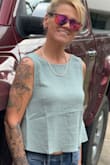 This is really cute but runs big, I order size med clearly could be a small. if it fitted better I would love it more .. but it falls off shoulders !! Order down size - Billie B.