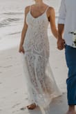 I wore this for my beach wedding and it was perfect! I got so many compliments on my dress. No one could believe it was not from a fancy wedding boutique and didn't cost over $1,000. The lace is beautiful, the fit is phenomenal, I cannot say enough about this dress. - Meg D.
