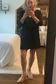Everyone says you need that one little black dress that you can wear anywhere... well I believe this is it. The scallop bottom gives this dress a unique look. Any color shoe or jewelry will pair perfect with this piece. Can't wait to wear it after quarantine! - Taunia M.