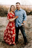 This dress was perfect for our spring engagement pictures! Our photographer recommended a maxi dress as it is most flattering and this dress fit the bill. Because it is a wrap I could've gone with a M, but felt very comfortable and secure in an L. It was windy that day so the dress showed movement beautifully. - Chelsea J.