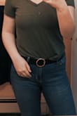 I needed a belt as an accessory to spice up my outfits. This belt was absolutely perfect and just what I needed. It's super classy and it looks expensive, without the price! This belt makes any outfit complete! - Sara B.