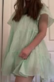 I've never owned a dress like this before! It has some volume but is also lightweight, and the color is perfect. The only thing is that it seems to wrinkle easily, but other than that it's a great dress! - Melanie M.