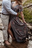 This dress worked out great for my engagement photos! V-neck was a little big so I put a safety pin to make it more appropriate but overall, great dress! Little long for my height but I was okay with that! - Brooke K.