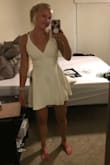 This dress is SO cute!! For reference, I am tall with super long legs and an athletic build, I was worried it'd be too short or too tight but the medium was perfect!! - Megan M.