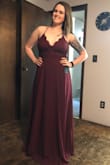 So in love with this dress! Got it to wear as a bridesmaids dress for my friends wedding this fall and it fits perfectly. Not only does it fit great it is very comfortable and slimming. - Mayci G.