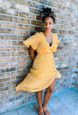 Wore this dress out with Quarantino and felt like Marilyn Monroe... I like how the wind blew it every which way... showing my knees and my thighs but never going too high... had his mouth wide open. - Renee A.