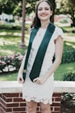 I ordered this dress for graduation, and it did not disappoint! Nice material and well made. The zipper gets caught occasionally and it is a little bit in the back (because I have a small chest), but otherwise fit perfectly! - Jennifer T.