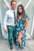 Such a pretty dress! Love the style! Was a little big up top but I just used some double sided fashion tape! - Haley R.