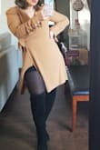 The details on the dress on very nice touches. It has a knot on the long sleeves and double knot where you tie it up. The color is very nice for fall. Can't go wrong with this wrap dress. - Daniela Z.